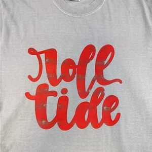 Comfort Colors Gray Tee with Red Print